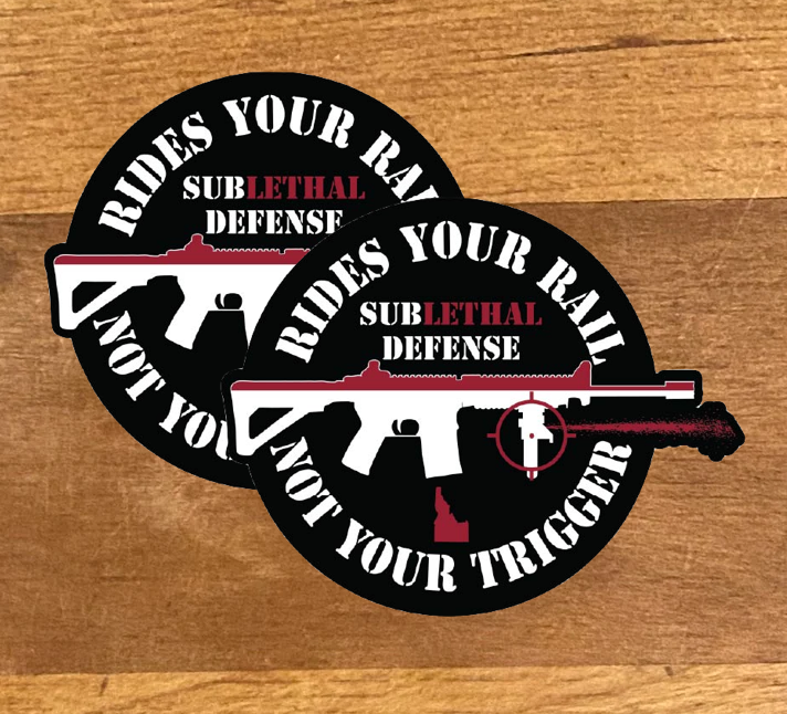 Sub-Lethal Defense Ride Your Rail Stickers (Pack of 2)